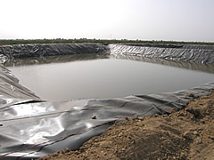 Ponds lining, pond liner, pond lining, ponds liners, reservoirs lining, reservoir linings, reservoir liners, reservoir liner, LDPE film lining, LDPE sheet lining manufacturer, supplier & exporter - Climax, Gujarat, India - Image