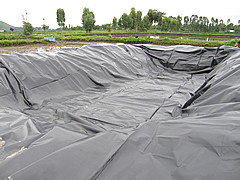 Ponds lining, pond liner, pond lining, ponds liners, reservoirs lining, reservoir linings, reservoir liners, reservoir liner, LDPE film lining, LDPE sheet lining manufacturer, supplier & exporter - Climax, Gujarat, India - Image